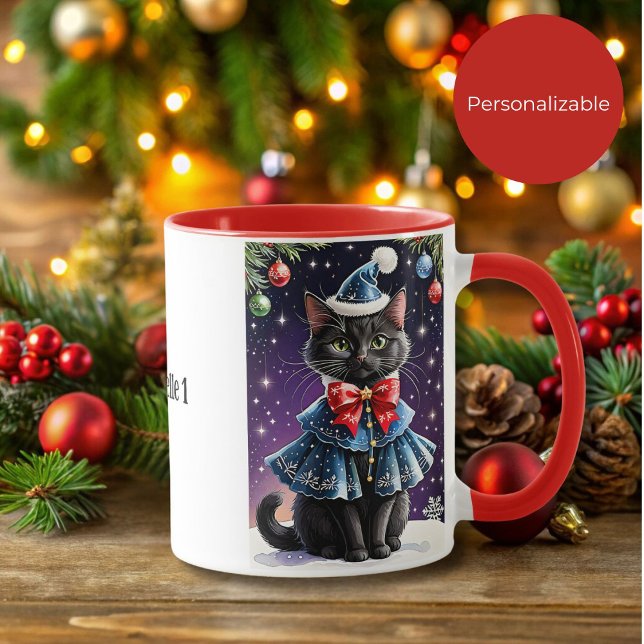 Svart julklapp i Blue Cape Mugg (Skapare uppladdad)