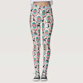 Svart julklapp julbalar leggings