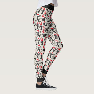 Svart julklapp leggings
