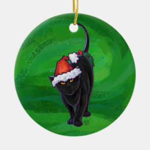 Svart julklapp på Grönten Julgransprydnad Keramik