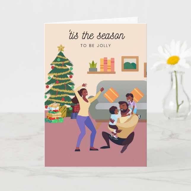 Svart julkort i familjen 006 kort (Liten växt)