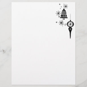 Svart julprydnad Letterhead