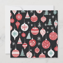 Svart julprydnadsföremål julkort
