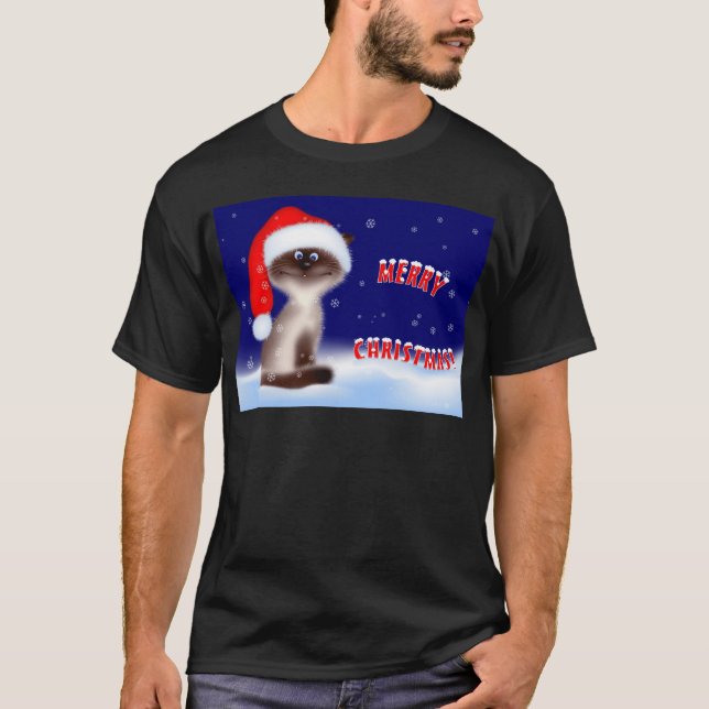 Svart julT-tröja Tee (Framsida)