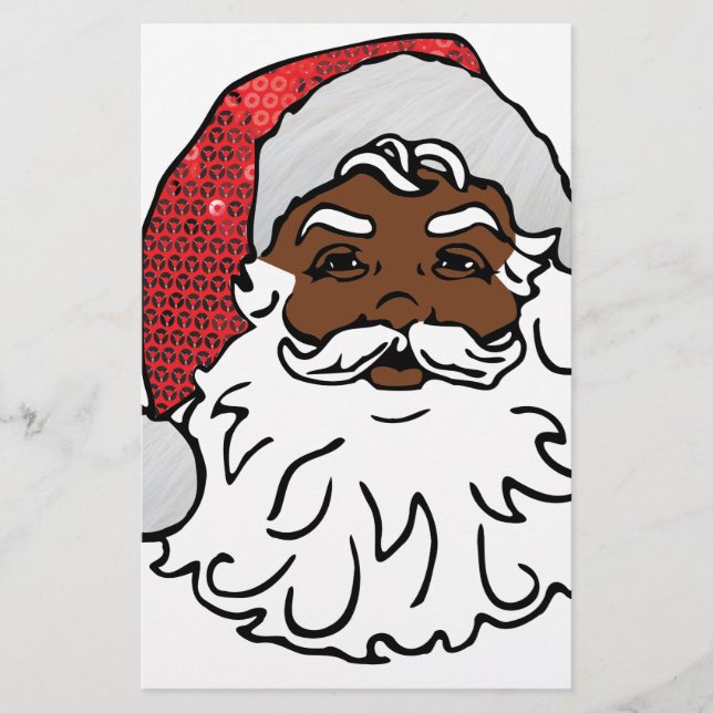 svart jultomten brevpapper (Framsida)