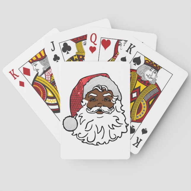 svart jultomten casinokort (Baksidan)
