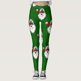 svart jultomten christmas leggings
