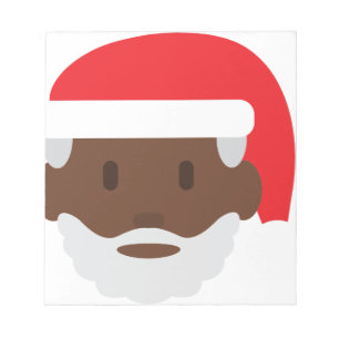 svart jultomten emoji anteckningsblock