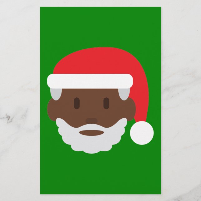 svart jultomten emoji brevpapper (Framsida)