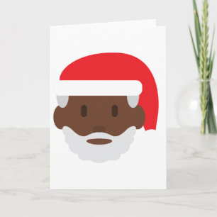 svart jultomten emoji helgkort