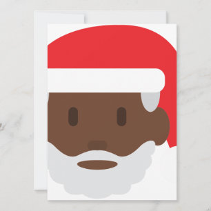 svart jultomten emoji julkort