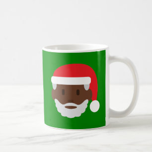 svart jultomten emoji kaffemugg