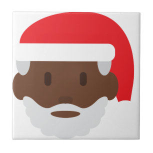 svart jultomten emoji kakelplatta