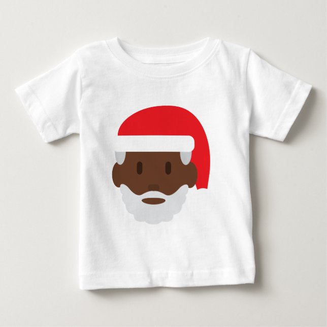 svart jultomten emoji t-shirt (Framsida)