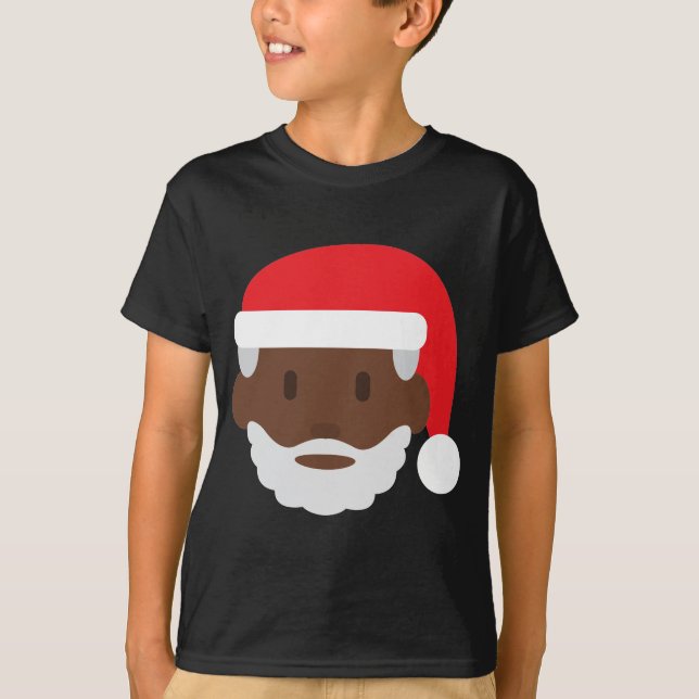 svart jultomten emoji tröja (Framsida)