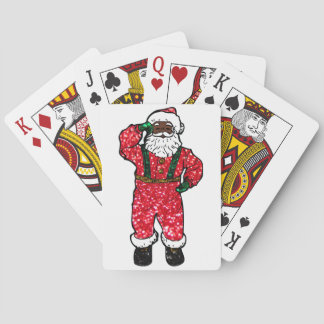 svart jultomten för glitter spel kort