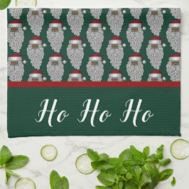 Svart Jultomten Grönt, Helgdag - jul Kökshandduk