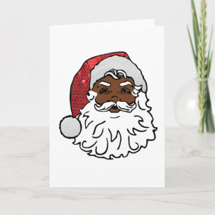 svart jultomten helgkort