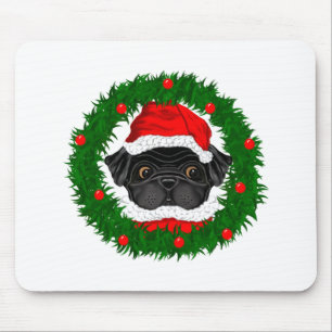 Svart jultomten i krans musmatta