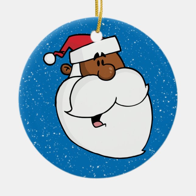 Svart jultomten julgransprydnad keramik (Framsidan)