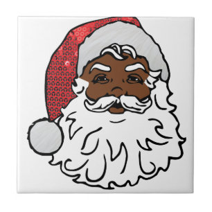 svart jultomten kakelplatta