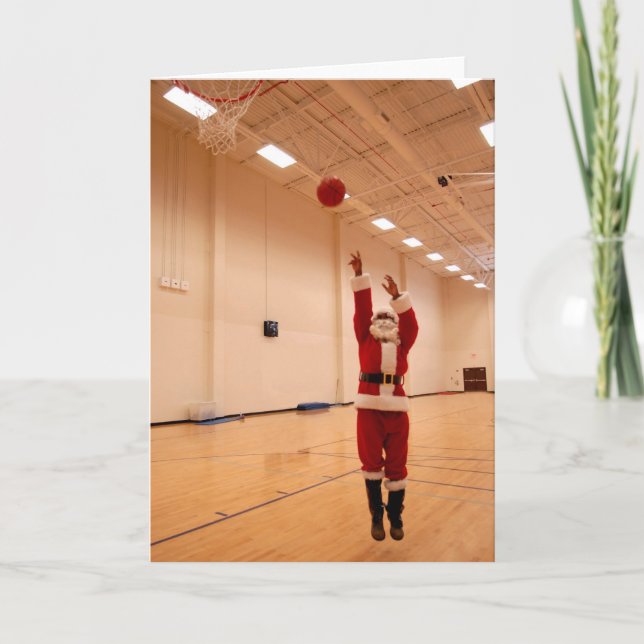 Svart Jultomten-kort Helgkort (Framsida)