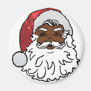 svart jultomten magnet