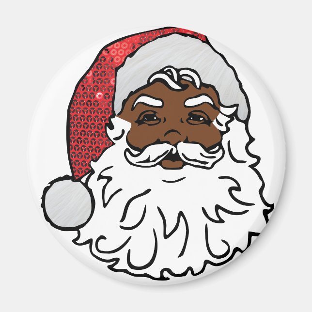 svart jultomten magnet (Framsidan)