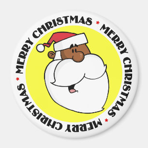 Svart jultomten magnet