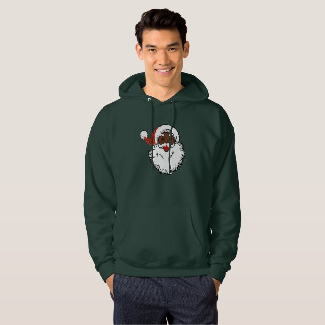 Svart jultomten manar-hovad tröja sweatshirt (Hel framsida)