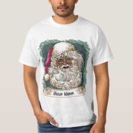Svart jultomten t-shirts