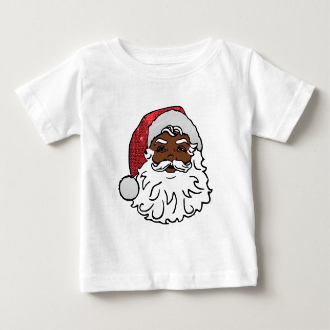 svart jultomten tee shirt (Framsida)