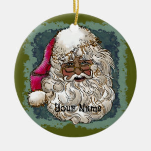 Svart jultomtens prydnadsföremål julgransprydnad keramik