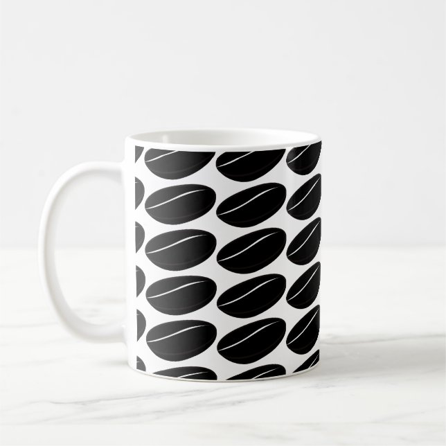 Svart kaffe – En djärv minimalistisk kaffedesign Kaffemugg (Vänster)