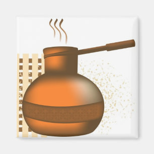 Svart kaffe magnet