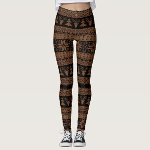 Svart kaffe- och chokladjultröja leggings