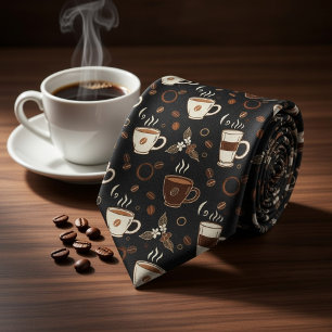 Svart kaffeälskare slips