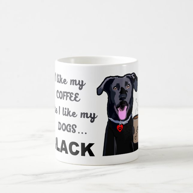 Svart kaffehund - Labrador mugg (Center)