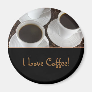 Svart kaffemagnet magnet