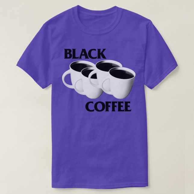 Svart kaffemoddesign t shirt (Design framsida)