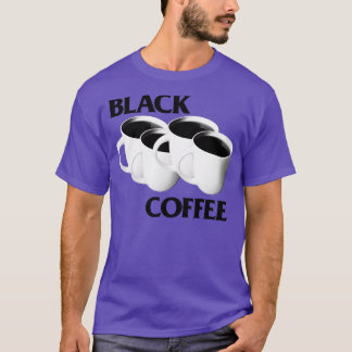 Svart kaffemoddesign t shirt