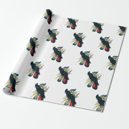 Svart kakaduagåvasjal presentpapper