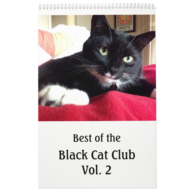 Svart kalender för kattklubbVol. 2 (Omslag)