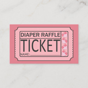 Svart kalkbladig Rosa Babyskor Raffle Biljett