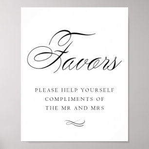 Svart kalligrafi av elegantens favoriter Chic Bo Poster