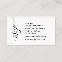 Svart kalligrafi med enkel Elegant, OSA under midd