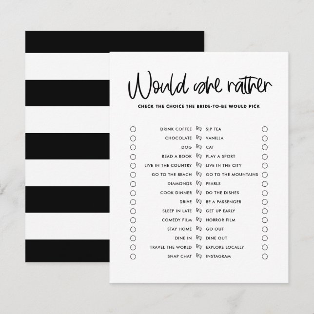 Svart kalligrafi skulle hon hellre spela inbjudningar (Fram/baksida)