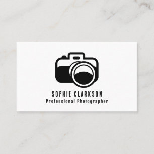 Svart kameraikon, fotograf, fotografi visitkort