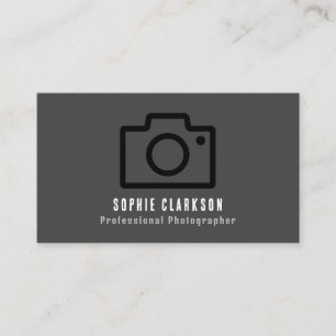 Svart kameraikon, fotograf, fotografi visitkort