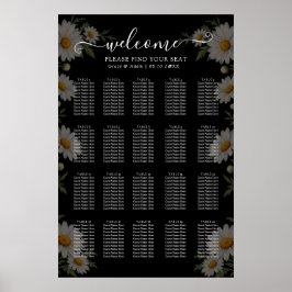 Svart | Kamomillbröllop Poster